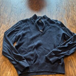 Michael Kors Men's Black Zip-Up Sweater